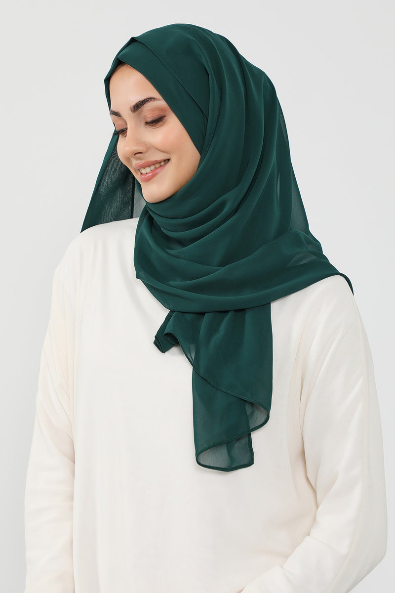 Instant Chiffon Hijab Shawl for Women, Ready to Wear Lightweight Modest Scarf, Practical Slip-On Headscarf,PS-49