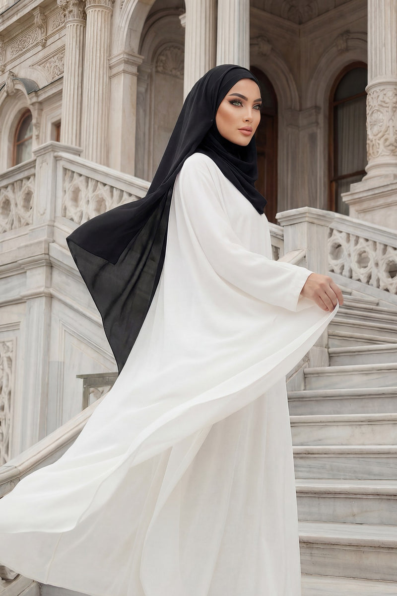 Instant Chiffon Hijab Shawl for Women, Ready to Wear Lightweight Modest Scarf, Practical Slip-On Headscarf,PS-49