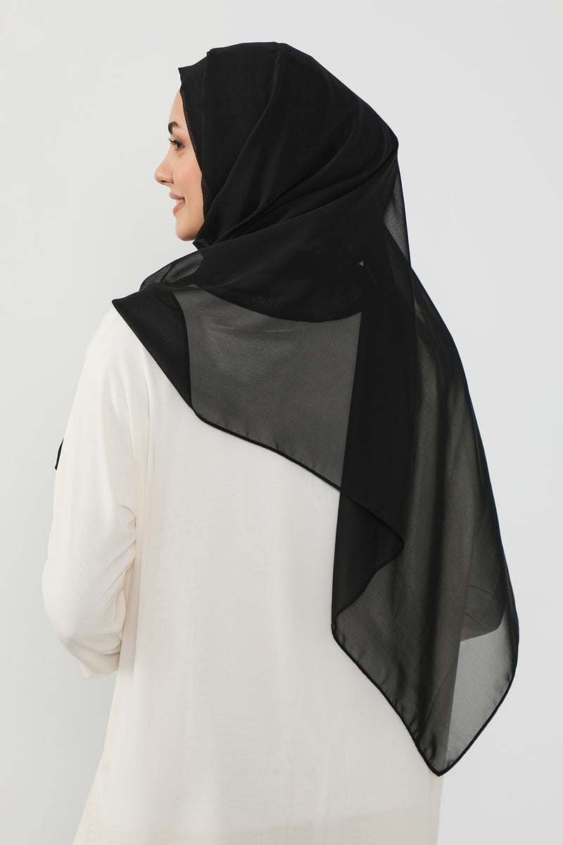 Instant Chiffon Hijab Shawl for Women, Ready to Wear Lightweight Modest Scarf, Practical Slip-On Headscarf,PS-49