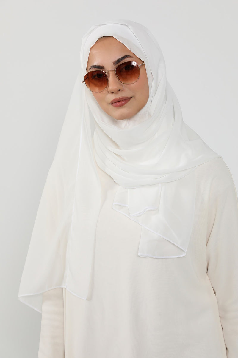 Instant Chiffon Hijab Shawl for Women, Ready to Wear Lightweight Modest Scarf, Practical Slip-On Headscarf,PS-49