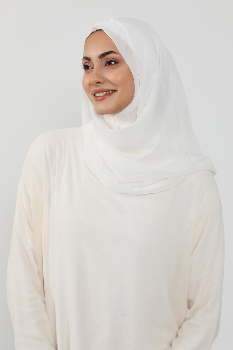 Instant Chiffon Hijab Shawl for Women, Ready to Wear Lightweight Modest Scarf, Practical Slip-On Headscarf,PS-49