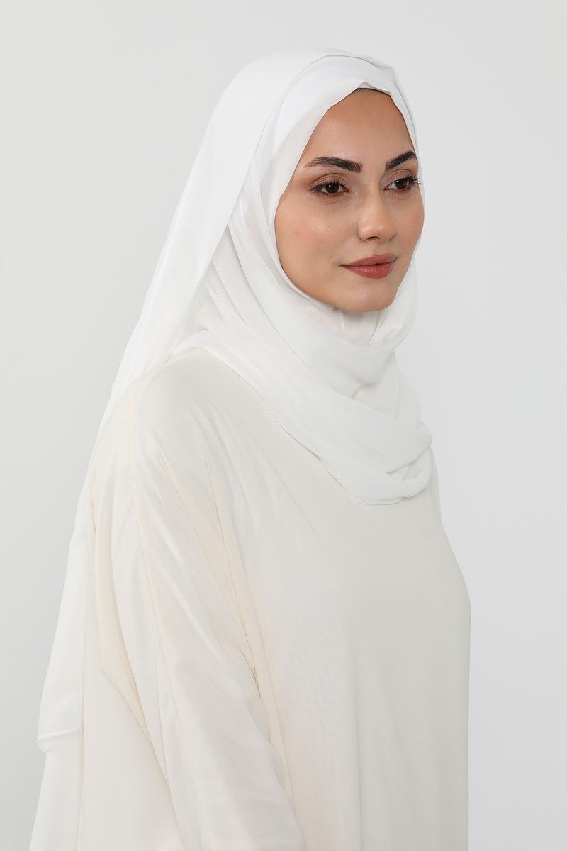 Instant Chiffon Hijab Shawl for Women, Ready to Wear Lightweight Modest Scarf, Practical Slip-On Headscarf,PS-49
