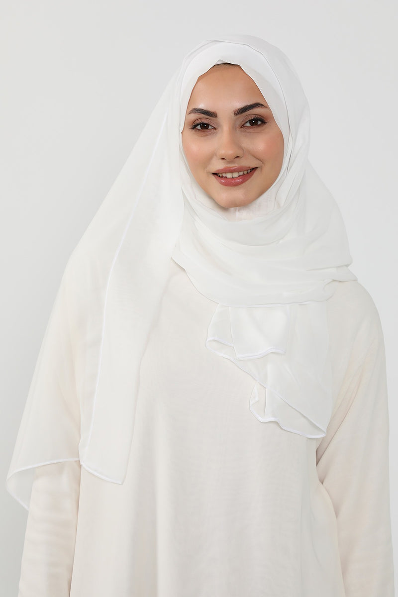Instant Chiffon Hijab Shawl for Women, Ready to Wear Lightweight Modest Scarf, Practical Slip-On Headscarf,PS-49