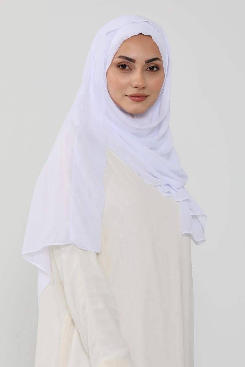 Instant Chiffon Hijab Shawl for Women, Ready to Wear Lightweight Modest Scarf, Practical Slip-On Headscarf,PS-49