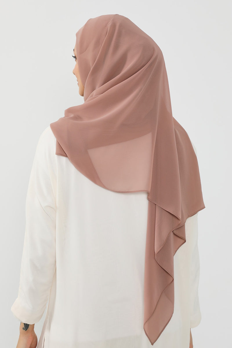 Instant Chiffon Hijab Shawl for Women, Ready to Wear Lightweight Modest Scarf, Practical Slip-On Headscarf,PS-49