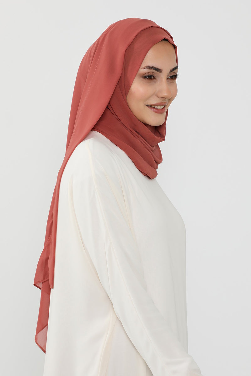 Instant Chiffon Hijab Shawl for Women, Ready to Wear Lightweight Modest Scarf, Practical Slip-On Headscarf,PS-49