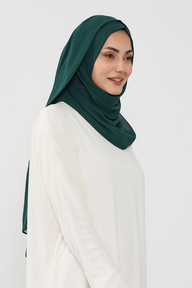 Instant Chiffon Hijab Shawl for Women, Ready to Wear Lightweight Modest Scarf, Practical Slip-On Headscarf,PS-49