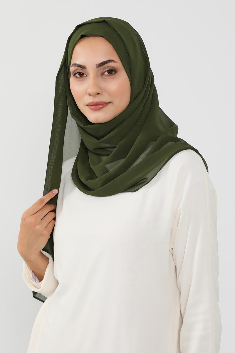 Instant Chiffon Hijab Shawl for Women, Ready to Wear Lightweight Modest Scarf, Practical Slip-On Headscarf,PS-49