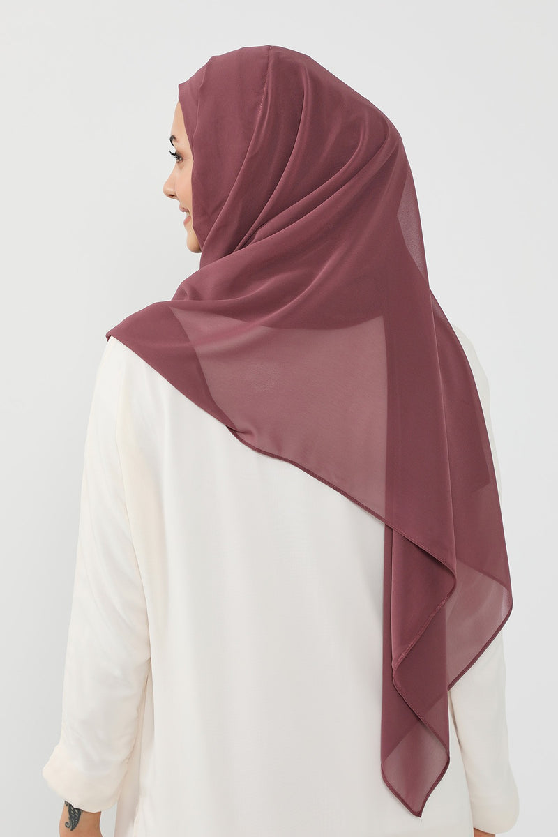 Instant Chiffon Hijab Shawl for Women, Ready to Wear Lightweight Modest Scarf, Practical Slip-On Headscarf,PS-49