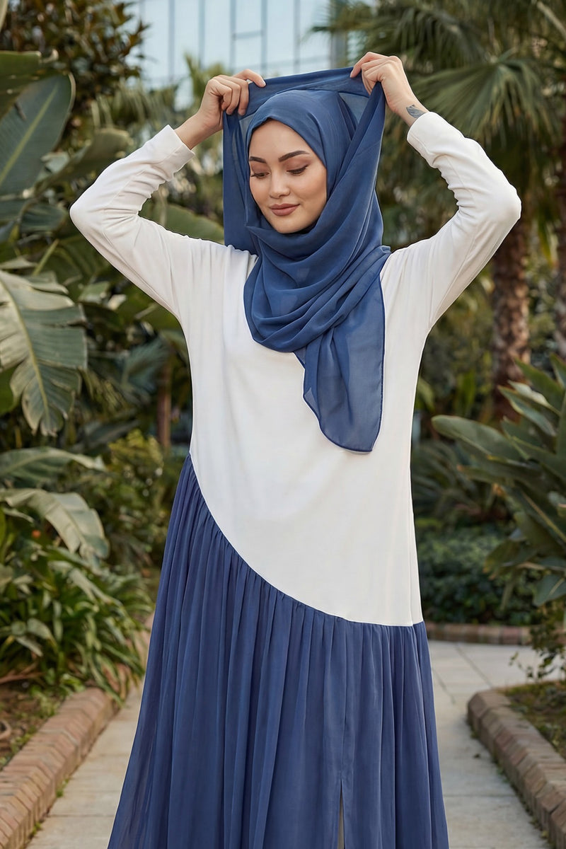 Instant Chiffon Hijab Shawl for Women, Ready to Wear Lightweight Modest Scarf, Practical Slip-On Headscarf,PS-49