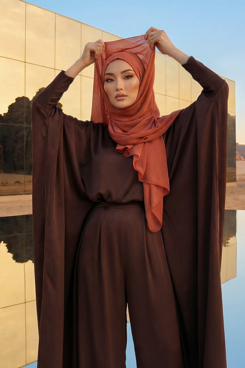 Instant Chiffon Hijab Shawl for Women, Ready to Wear Lightweight Modest Scarf, Practical Slip-On Headscarf,PS-49