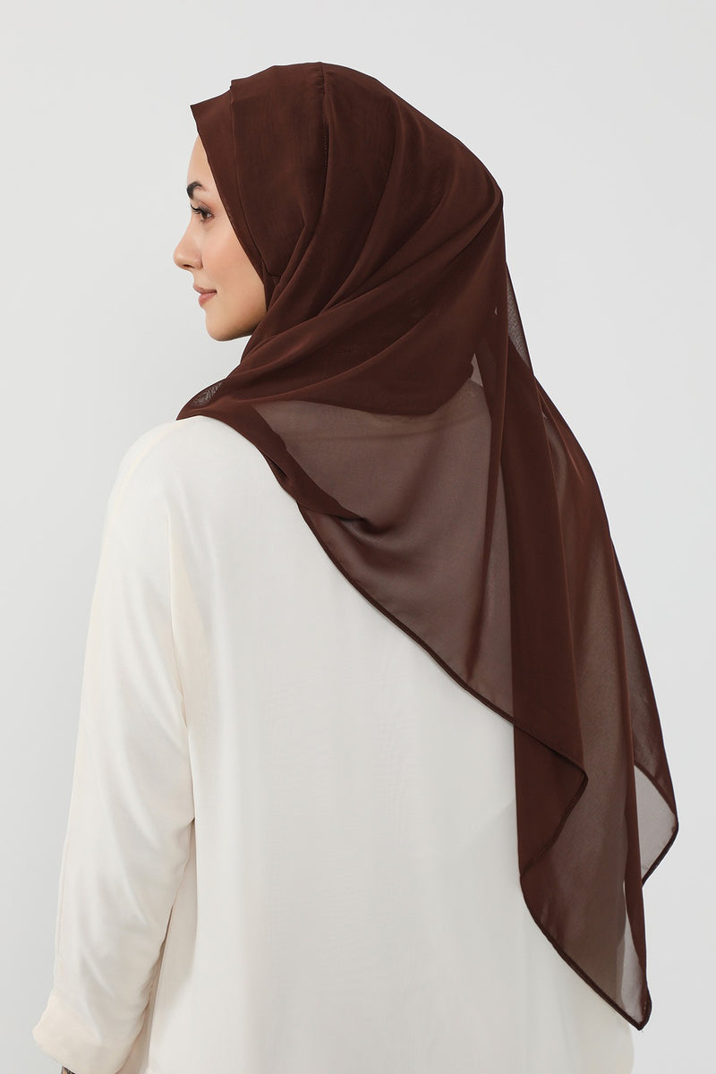 Instant Chiffon Hijab Shawl for Women, Ready to Wear Lightweight Modest Scarf, Practical Slip-On Headscarf,PS-49