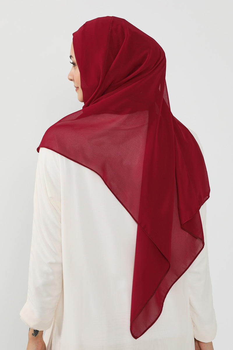 Instant Chiffon Hijab Shawl for Women, Ready to Wear Lightweight Modest Scarf, Practical Slip-On Headscarf,PS-49