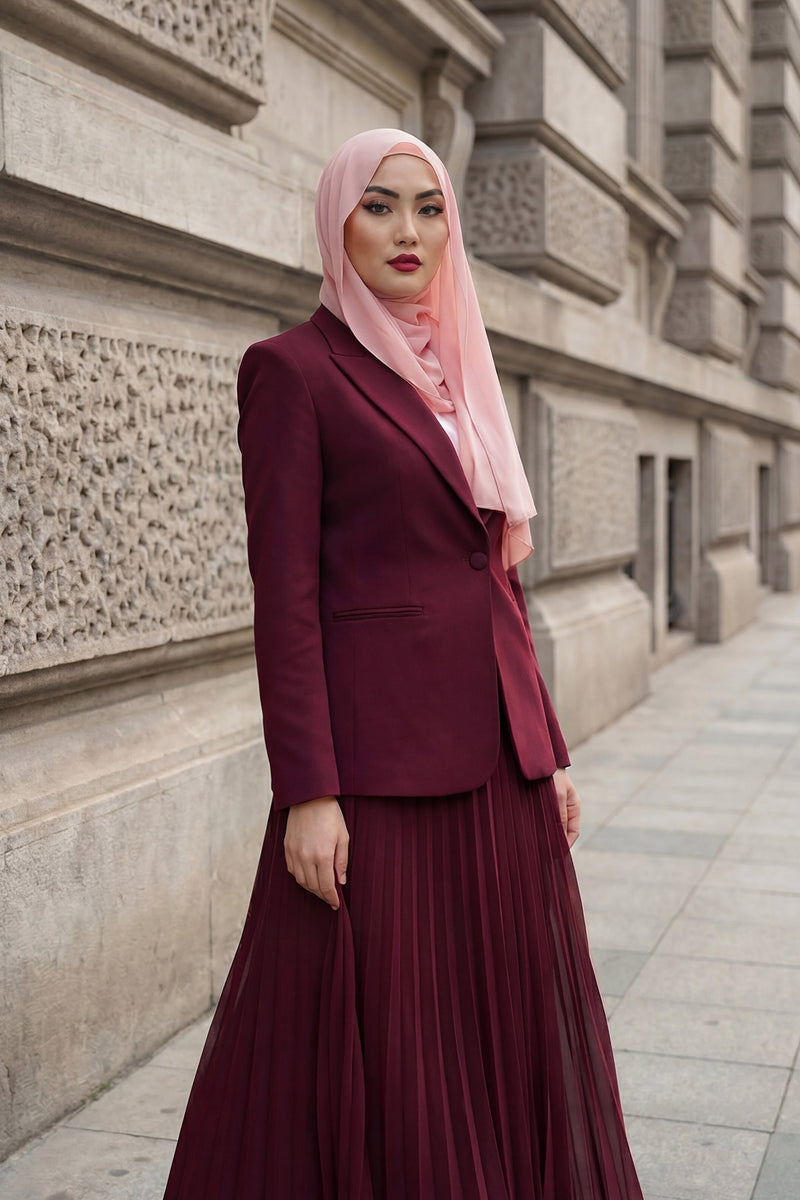 Instant Chiffon Scarf with Sewn Cotton Undercap Bonnet, Practical One Piece Hijab for Women, No Pin Head Covering,PS-51