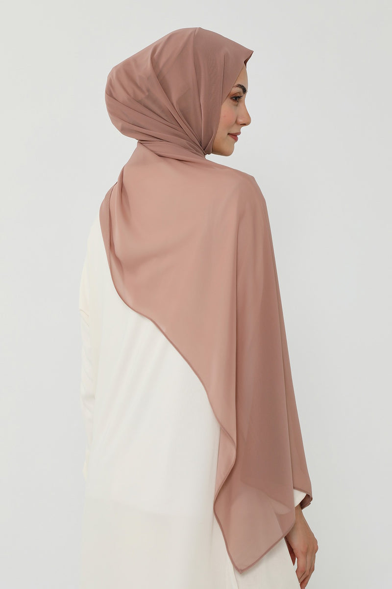 Instant Chiffon Scarf with Sewn Cotton Undercap Bonnet, Practical One Piece Hijab for Women, No Pin Head Covering,PS-51