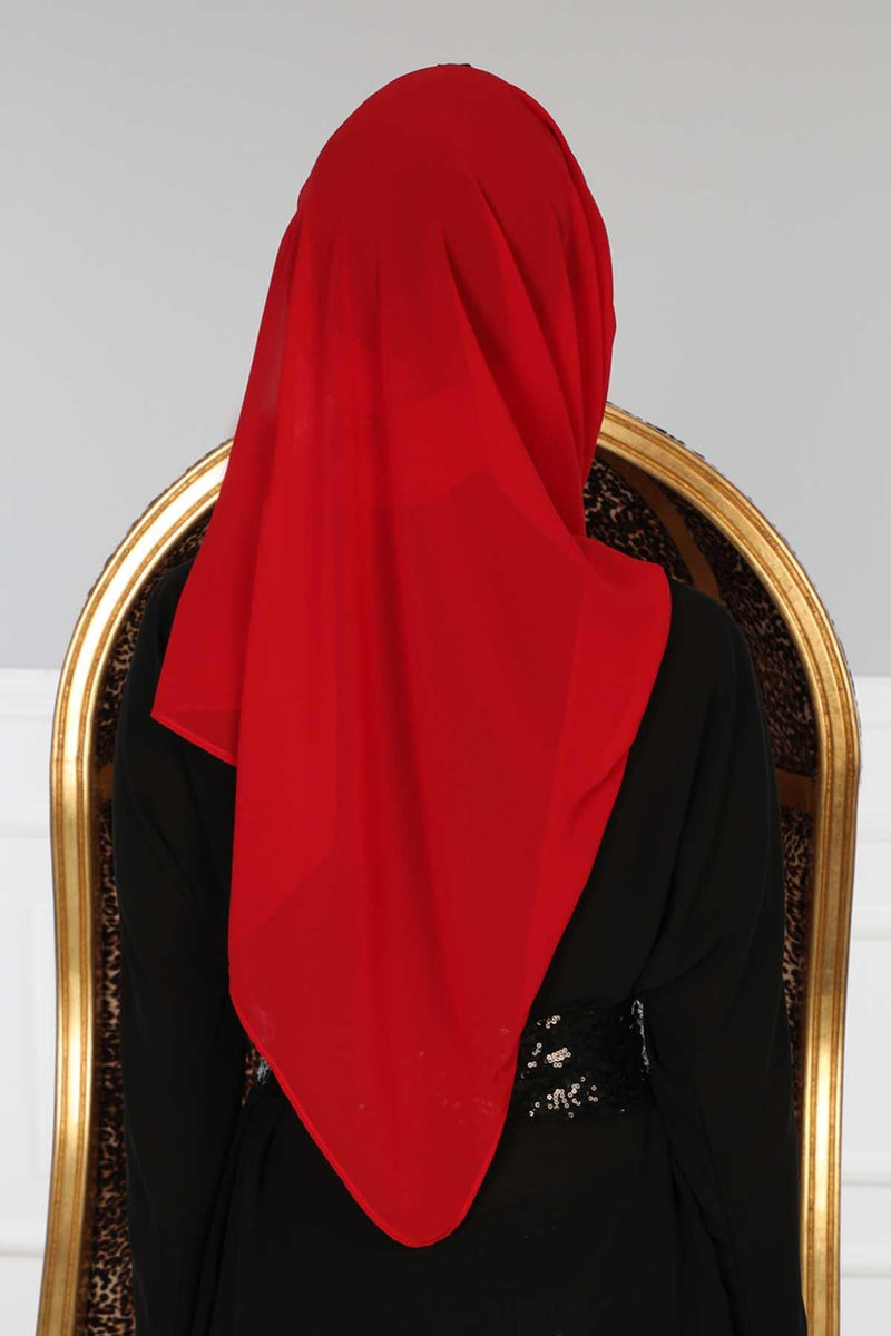 Instant Chiffon Shawl Elegant Ready to Wear Turban Head Wrap Scarf with Sequin Front Band,PBS-1P