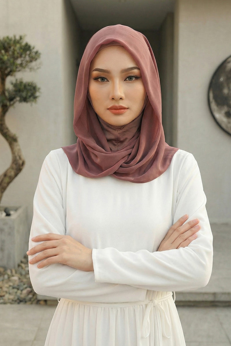 Instant Chiffon Shawl for Women With Cotton Bonnet Chiffon Turban Cap Head Wrap Instant Turban Scarf,PS-45