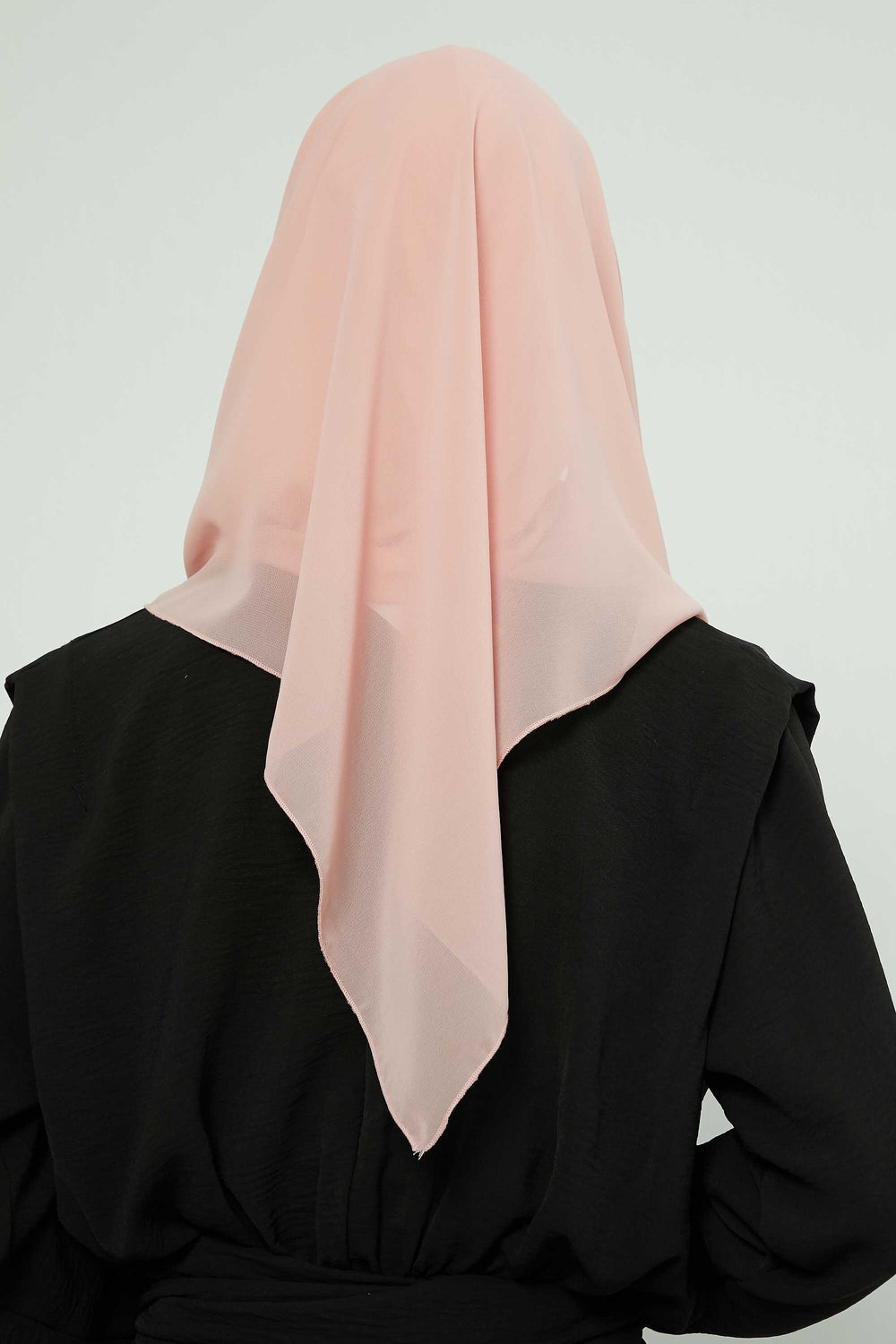 Instant Chiffon Shawl for Women With Cotton Bonnet Chiffon Turban Cap Head Wrap Instant Turban Scarf,PS-45 Powder