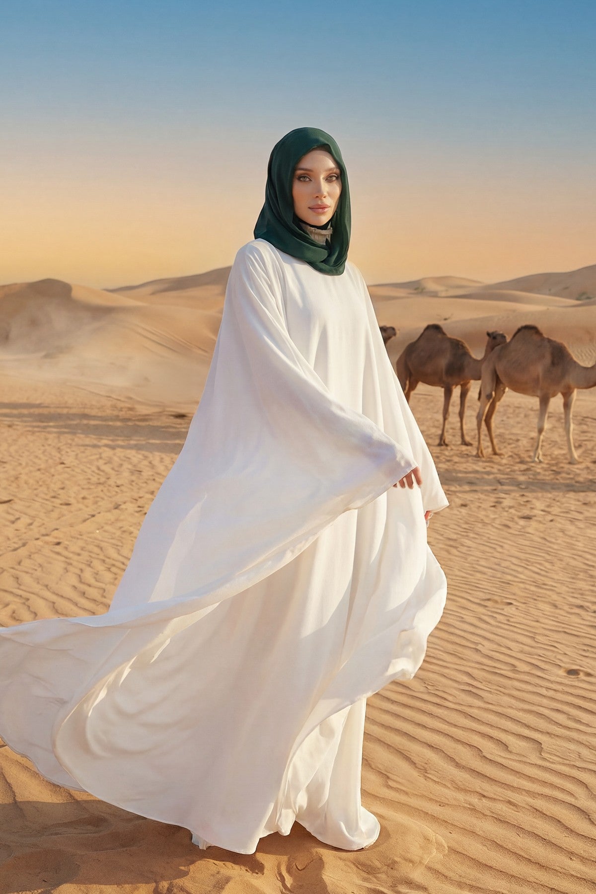 Instant Chiffon Shawl for Women With Cotton Bonnet Chiffon Turban Cap Head Wrap Instant Turban Scarf,PS-45 Dark Green