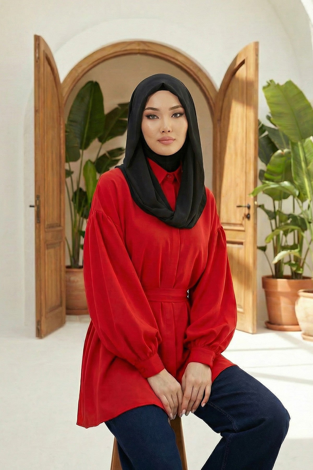 Instant Chiffon Shawl for Women With Cotton Bonnet Chiffon Turban Cap Head Wrap Instant Turban Scarf,PS-45 Black
