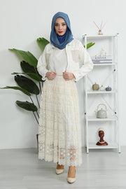 Instant Chiffon Shawl for Women With Cotton Bonnet Chiffon Turban Cap Head Wrap Instant Turban Scarf,PS-45 İndigo