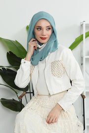 Instant Chiffon Shawl for Women With Cotton Bonnet Chiffon Turban Cap Head Wrap Instant Turban Scarf,PS-45 Almond Green