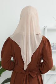 Instant Chiffon Shawl for Women With Cotton Bonnet Chiffon Turban Cap Head Wrap Instant Turban Scarf,PS-45 Light Mink