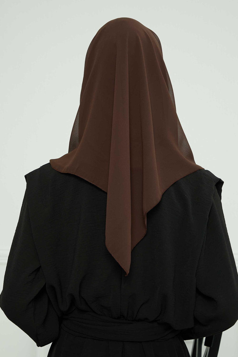 Instant Chiffon Shawl for Women With Cotton Bonnet Chiffon Turban Cap Head Wrap Instant Turban Scarf,PS-45 Brown