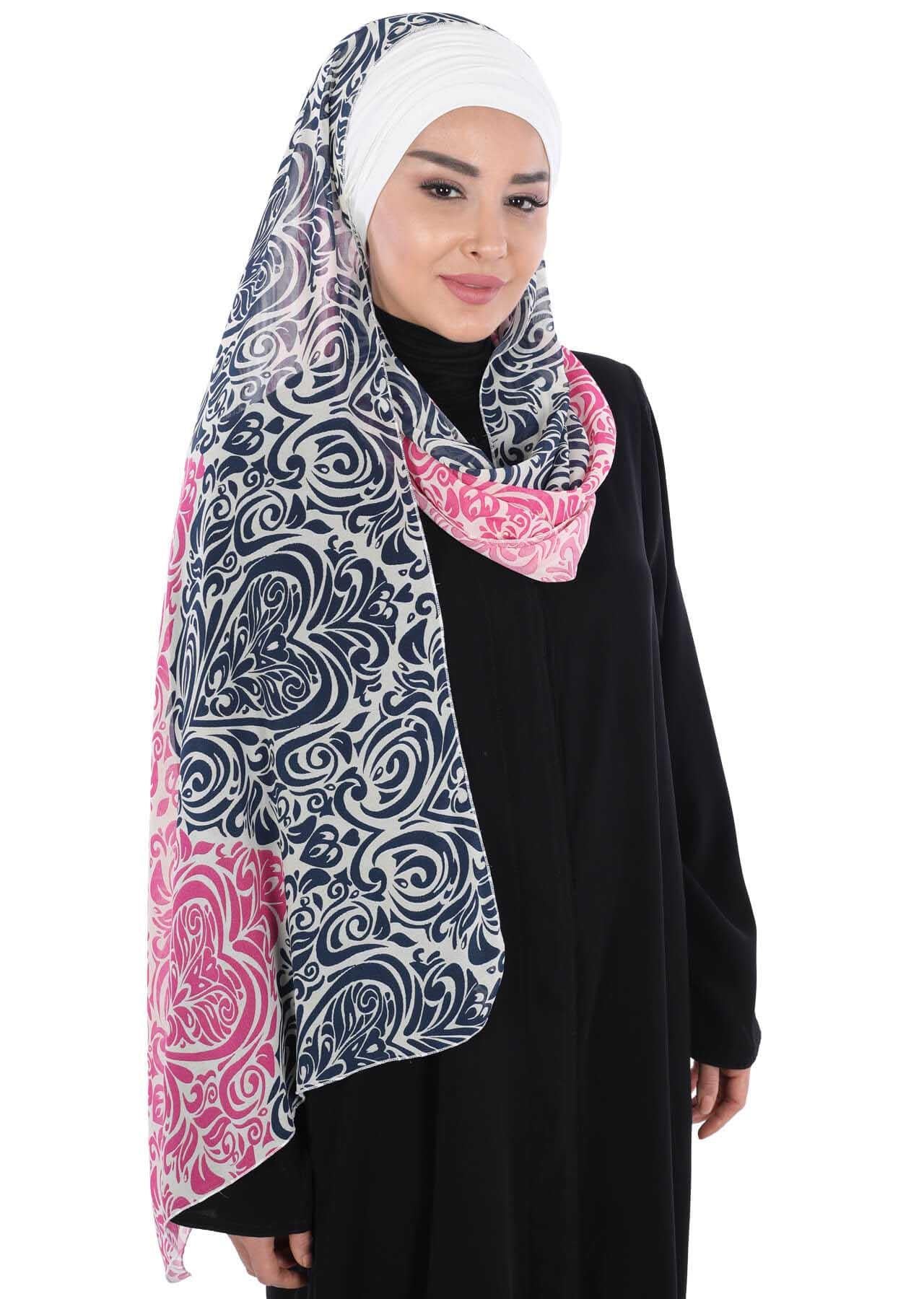 Instant Chiffon Shawl for Women With Cotton Bonnet Chiffon Turban Cap Head Wrap Instant Turban Scarf,BTS-1 Brown