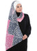 Instant Chiffon Shawl for Women With Cotton Bonnet Chiffon Turban Cap Head Wrap Instant Turban Scarf,BTS-1 Navy Blue