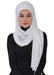 Instant Chiffon Shawl for Women With Cotton Bonnet Chiffon Turban Cap Head Wrap Instant Turban Scarf,BTS-1 Navy Blue