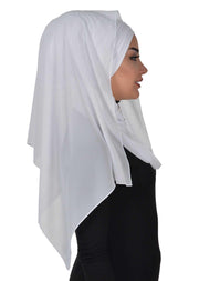 Instant Chiffon Shawl for Women With Cotton Bonnet Chiffon Turban Cap Head Wrap Instant Turban Scarf,BTS-1 Navy Blue