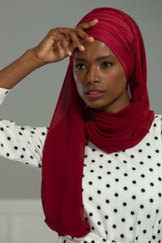 Instant Chiffon Shawl for Women With Cotton Bonnet Chiffon Turban Cap Head Wrap Instant Turban Scarf,BTS-1 Baby Blue