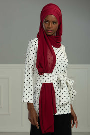 Instant Chiffon Shawl for Women With Cotton Bonnet Chiffon Turban Cap Head Wrap Instant Turban Scarf,BTS-1 Baby Blue