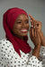 Instant Chiffon Shawl for Women With Cotton Bonnet Chiffon Turban Cap Head Wrap Instant Turban Scarf,BTS-1 Baby Blue