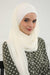 Instant Chiffon Shawl for Women With Cotton Bonnet Chiffon Turban Cap Head Wrap Instant Turban Scarf,BTS-1 Ivory