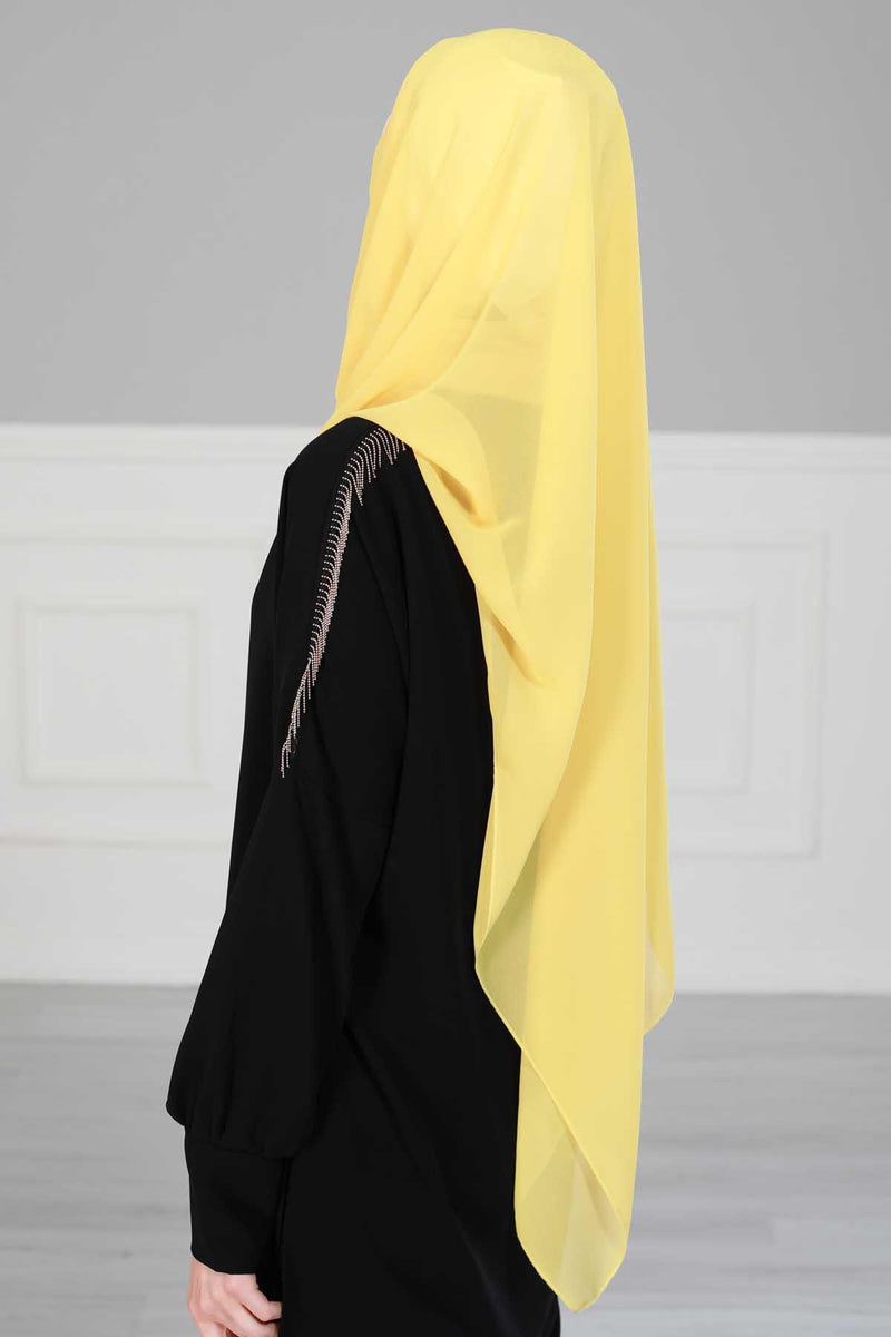 Instant Chiffon Shawl for Women With Cotton Bonnet Chiffon Turban Cap Head Wrap Instant Turban Scarf,BTS-1 Ivory