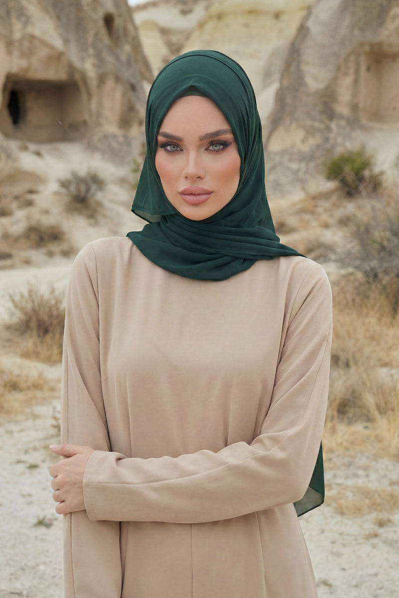 Instant Chiffon Shawl Headscarf for Women with Cotton Bonnet Chiffon Turban Cap, Ready-to-Wear Soft Chiffon Shawl Instant Hijab Wrap,PS-46