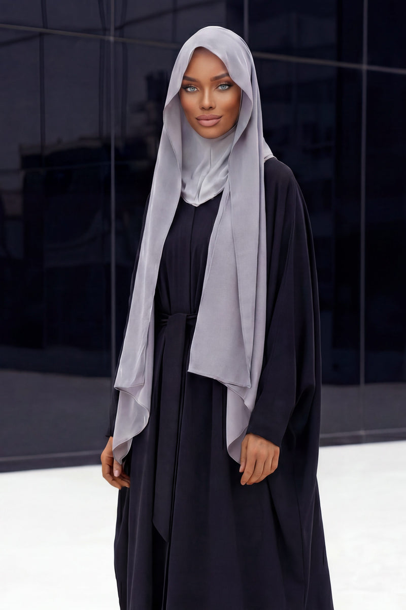 Instant Chiffon Shawl Headscarf for Women with Cotton Bonnet Chiffon Turban Cap, Ready-to-Wear Soft Chiffon Shawl Instant Hijab Wrap,PS-46