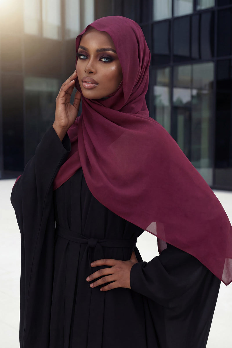 Instant Chiffon Shawl Headscarf for Women with Cotton Bonnet Chiffon Turban Cap, Ready-to-Wear Soft Chiffon Shawl Instant Hijab Wrap,PS-46