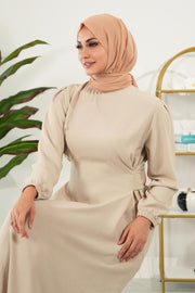 Instant Chiffon Shawl Headscarf for Women with Cotton Bonnet Chiffon Turban Cap, Ready-to-Wear Soft Chiffon Shawl Instant Hijab Wrap,PS-46 Sand Brown