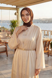 Instant Chiffon Shawl Headscarf for Women with Cotton Bonnet Chiffon Turban Cap, Ready-to-Wear Soft Chiffon Shawl Instant Hijab Wrap,PS-46 Brown