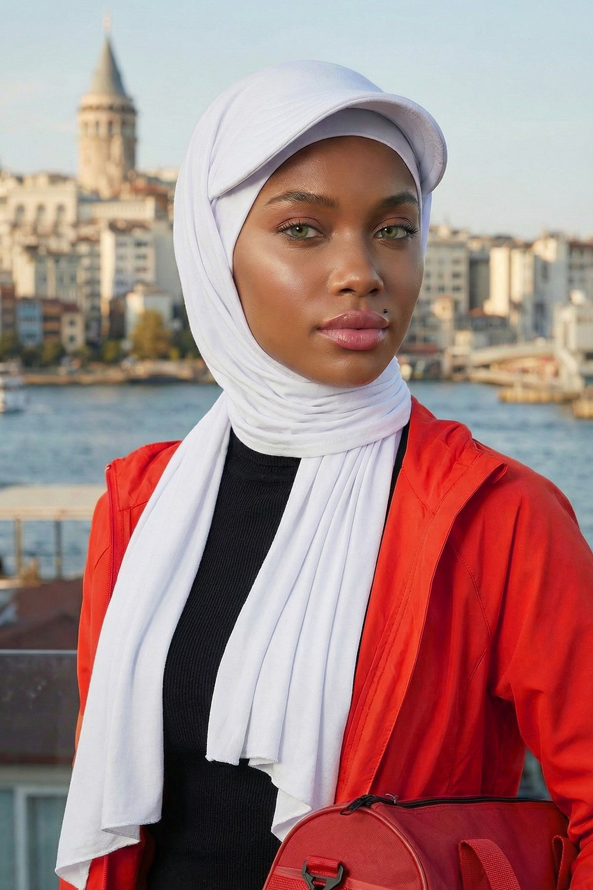 Instant Cotton Shawl Newsboy Scarves 95% Cotton Bandana Women's Cap Turban Visor Stylish Hijab Hat Turban Head Wraps,SS-1 White