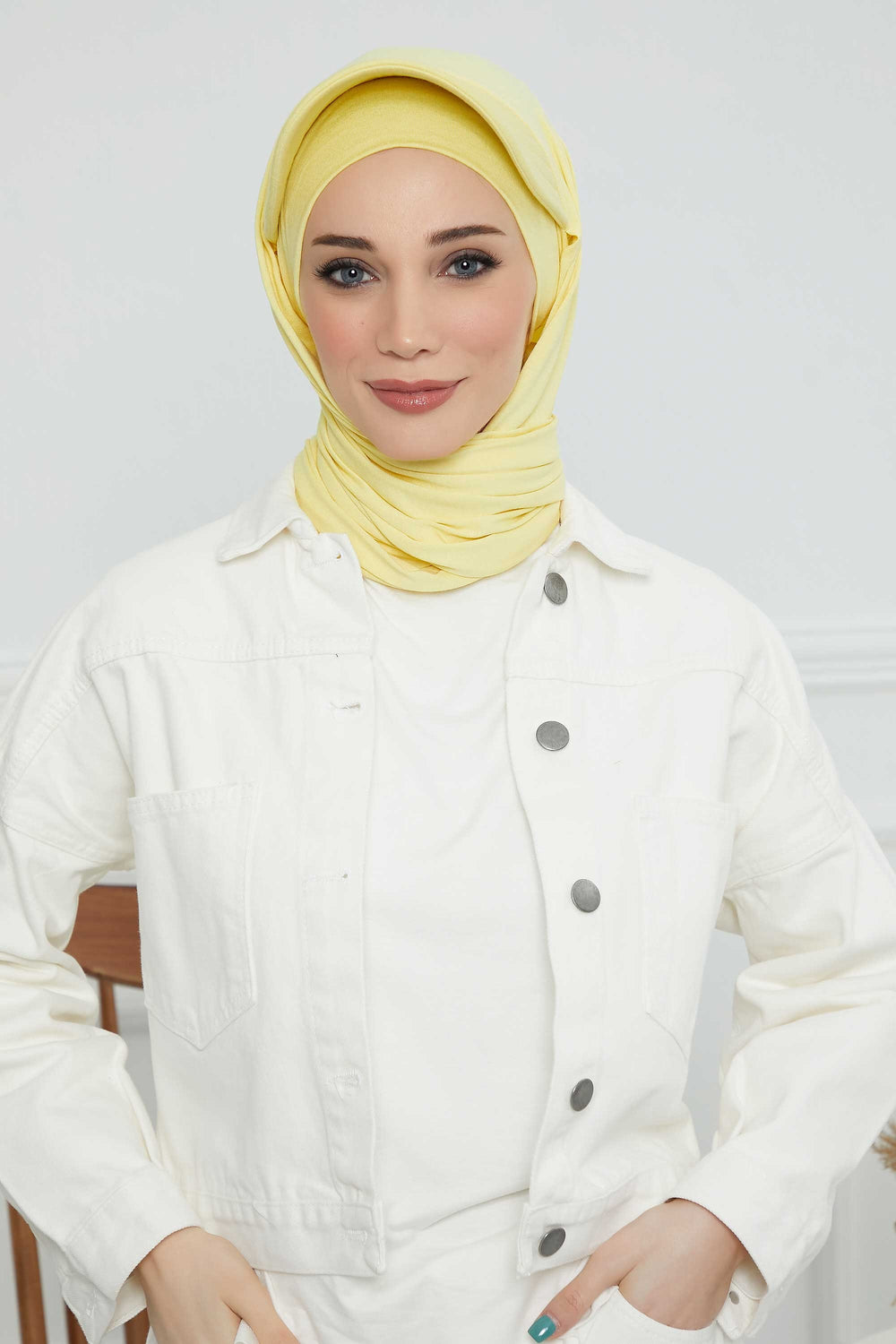 Instant Cotton Shawl Newsboy Scarves 95% Cotton Bandana Women's Cap Turban Visor Stylish Hijab Hat Turban Head Wraps,SS-1 Yellow