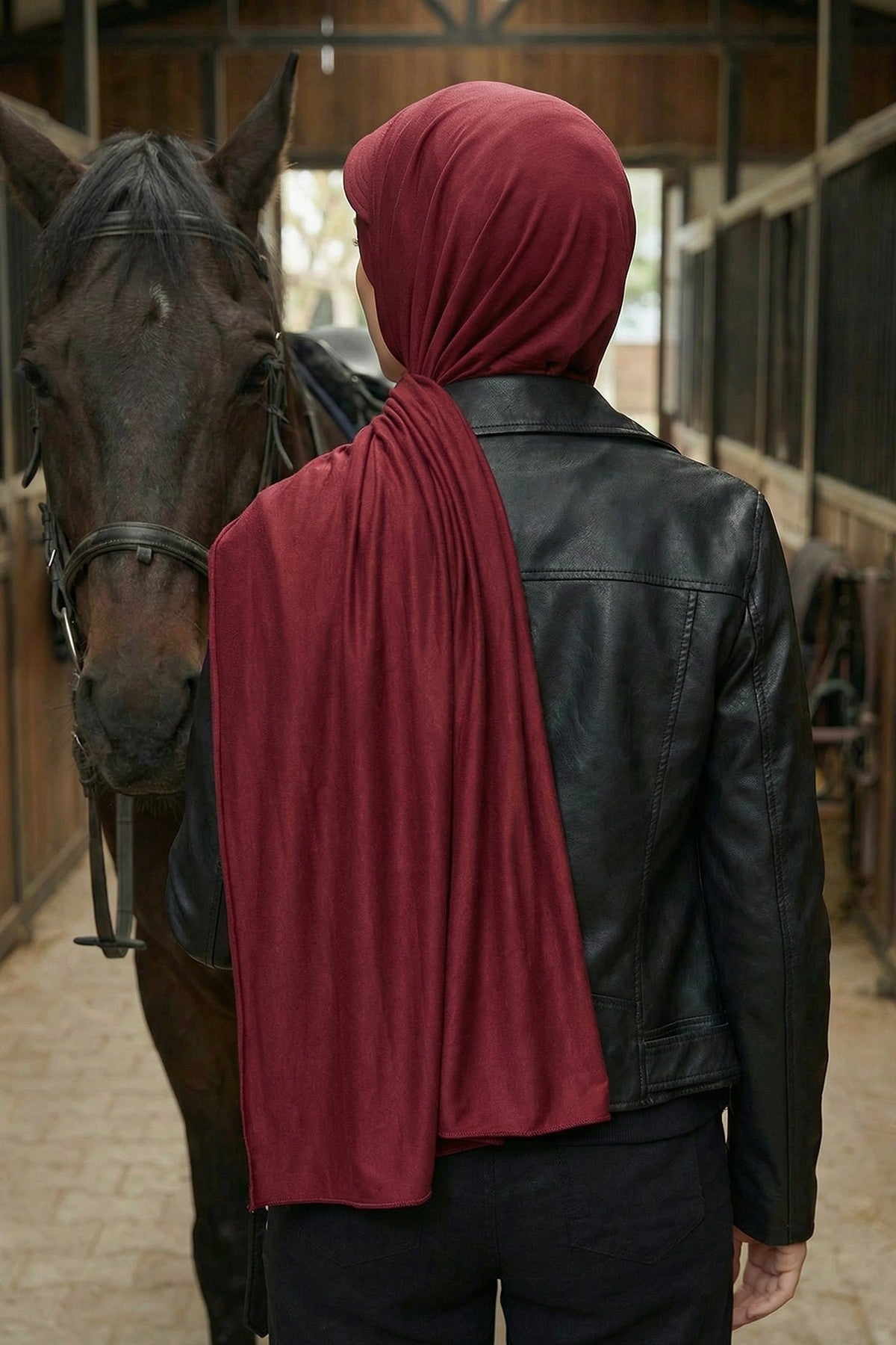 Instant Cotton Shawl Newsboy Scarves 95% Cotton Bandana Women's Cap Turban Visor Stylish Hijab Hat Turban Head Wraps,SS-1 Maroon