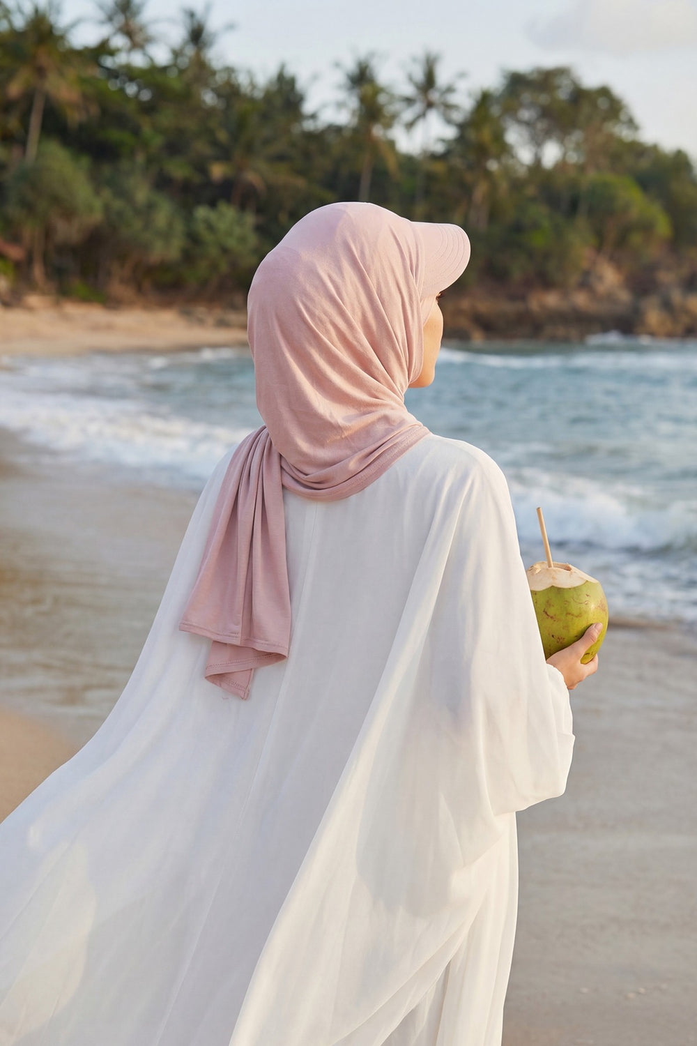 Instant Cotton Shawl Newsboy Scarves 95% Cotton Bandana Women's Cap Turban Visor Stylish Hijab Hat Turban Head Wraps,SS-1 Powder