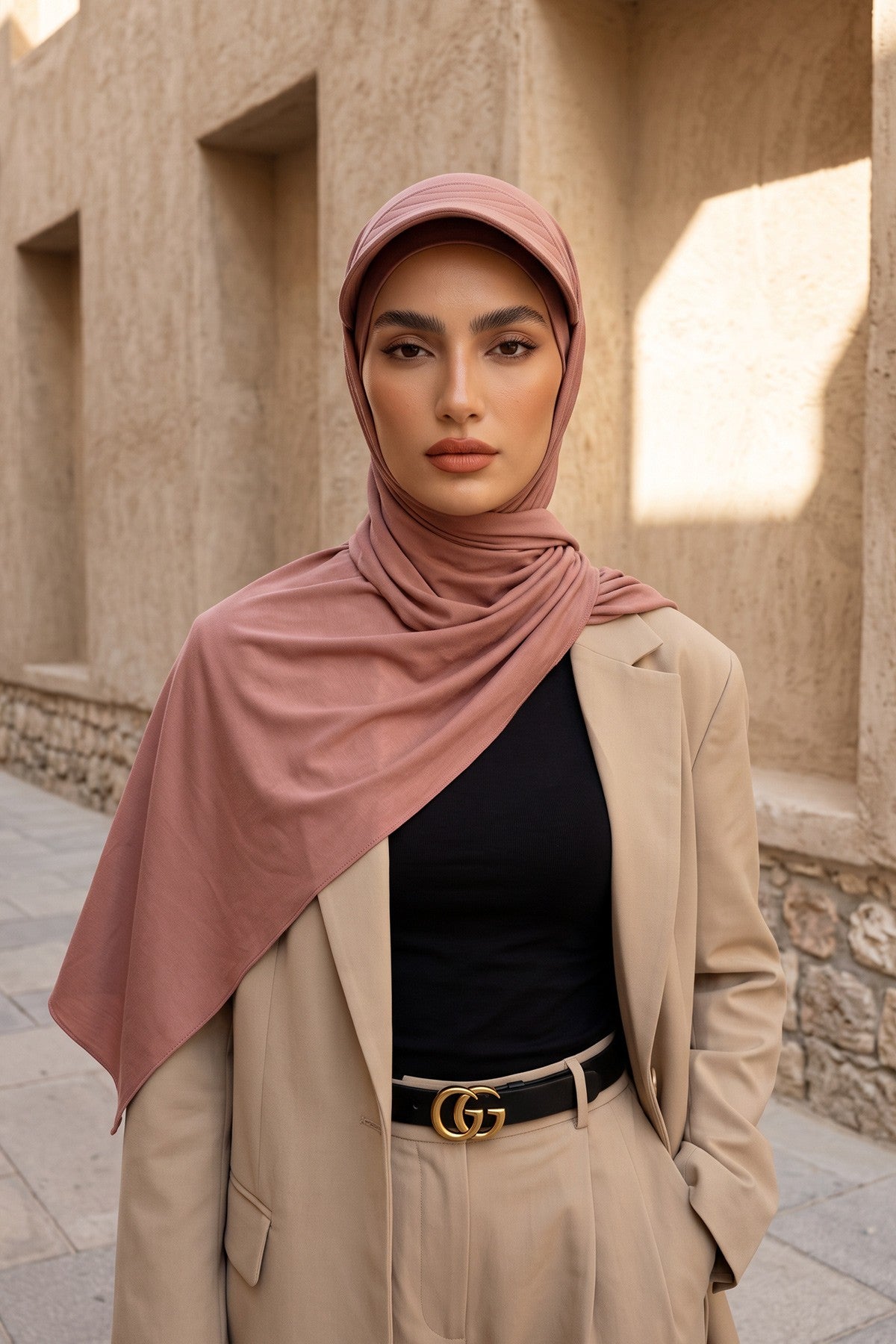 Instant Cotton Shawl Newsboy Scarves 95% Cotton Bandana Women's Cap Turban Visor Stylish Hijab Hat Turban Head Wraps,SS-1 Cappucino