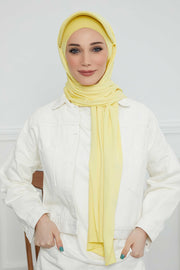 Instant Cotton Shawl Newsboy Scarves 95% Cotton Bandana Women's Cap Turban Visor Stylish Hijab Hat Turban Head Wraps,SS-1 Yellow