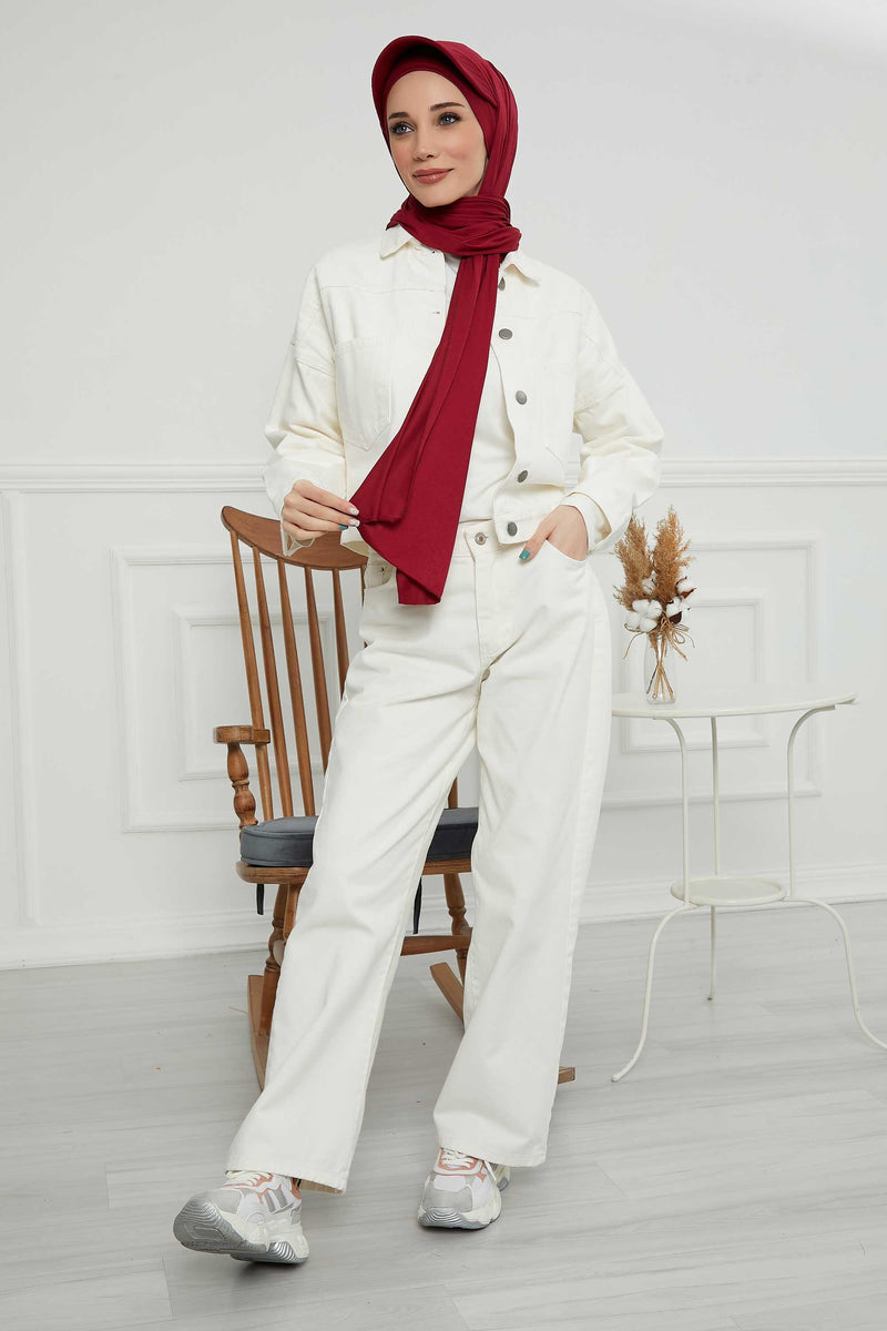 Instant Cotton Shawl Newsboy Scarves 95% Cotton Bandana Women's Cap Turban Visor Stylish Hijab Hat Turban Head Wraps,SS-1 Maroon