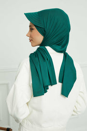 Instant Cotton Shawl Newsboy Scarves 95% Cotton Bandana Women's Cap Turban Visor Stylish Hijab Hat Turban Head Wraps,SS-1 Green